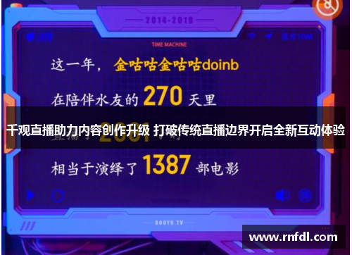 千观直播助力内容创作升级 打破传统直播边界开启全新互动体验